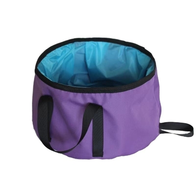Folding Wash Basin Custom Oxford Portable Water Bucket for Outdoor Camping Hiking 123g