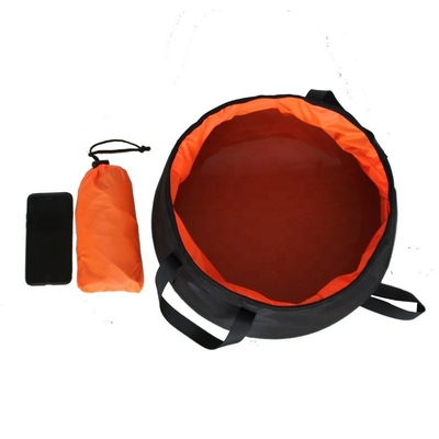 Folding Wash Basin Custom Oxford Portable Water Bucket for Outdoor Camping Hiking 123g
